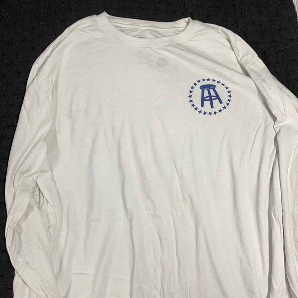 Barstool Sports Mens 2XL long sleeve shirt white